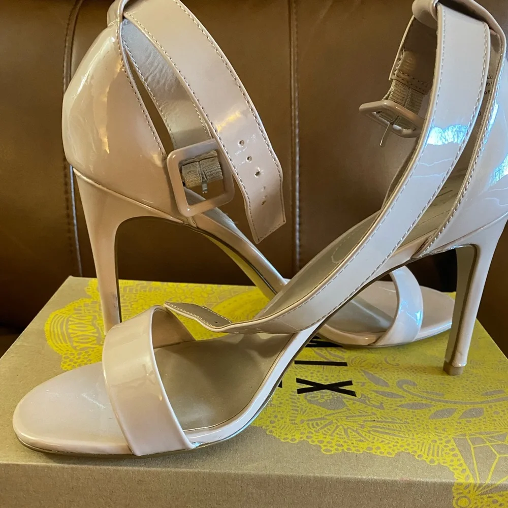 Mix No.6 Nude Patent Leather Sandal Size 10